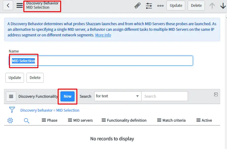 Open created discovery Behavior Open created discovery Behavior