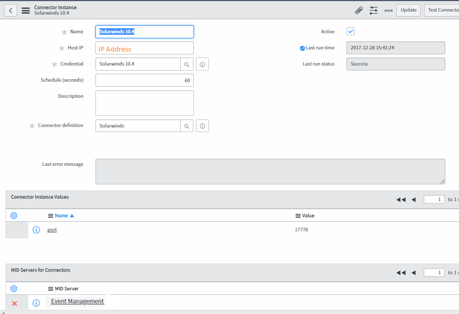 Integration of Solarwinds With Servicenow