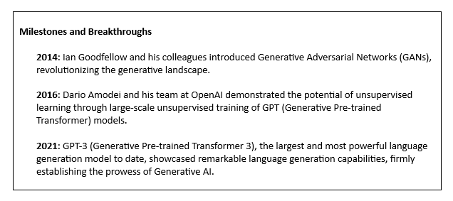 Milestones and Breakthroughs Milestones and Breakthroughs