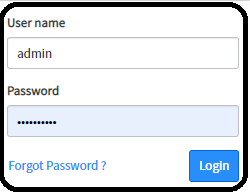 user credentials in login window