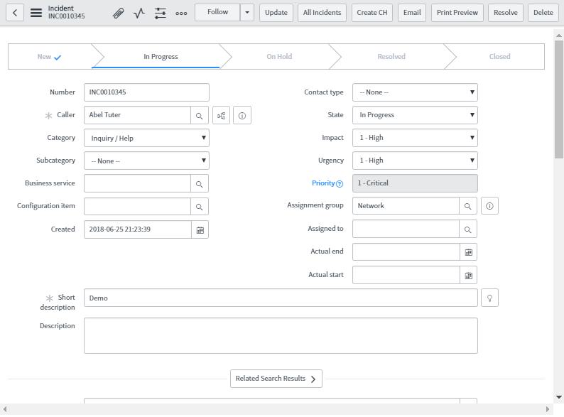 Retroactive start and pause in SLA