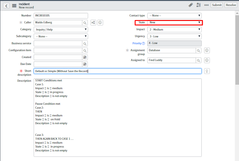 Simple Vs Default SLA condition Rules
