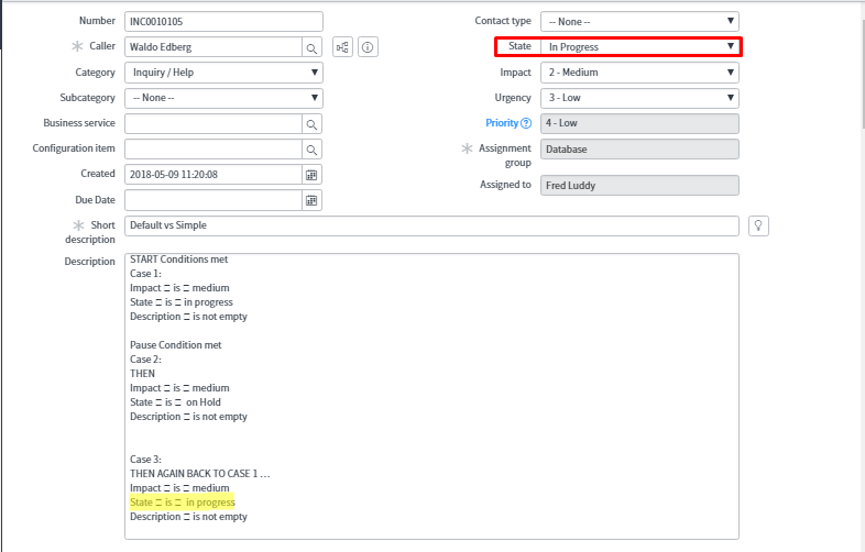 Simple Vs Default SLA condition Rules