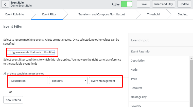 ServiceNow Event Management