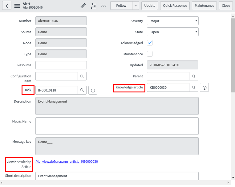 ServiceNow Event Management