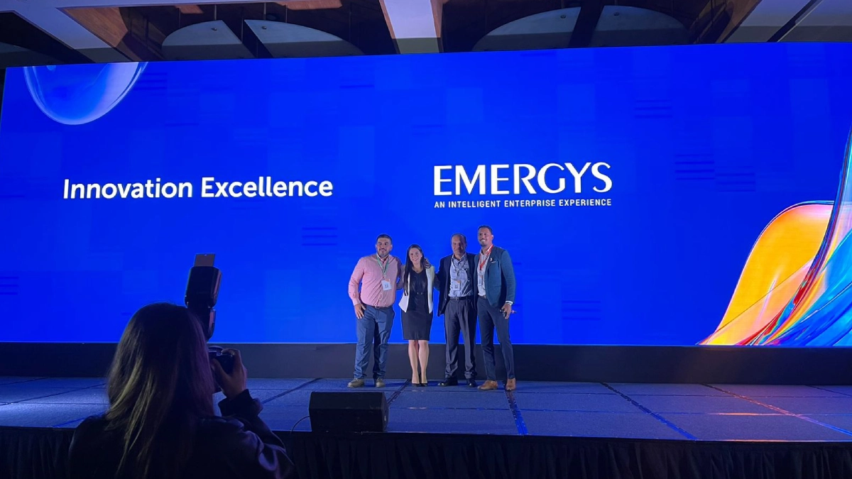 Emergys team receiving the Innovation Excellence Award